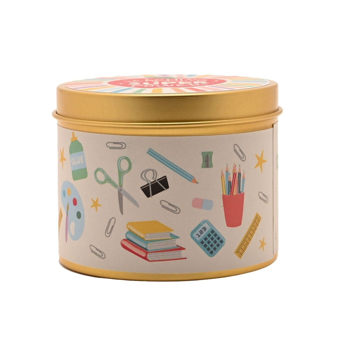 School Years Tin Candle 180g - 7.5cm x 6cm - RUTHERFORD & Co