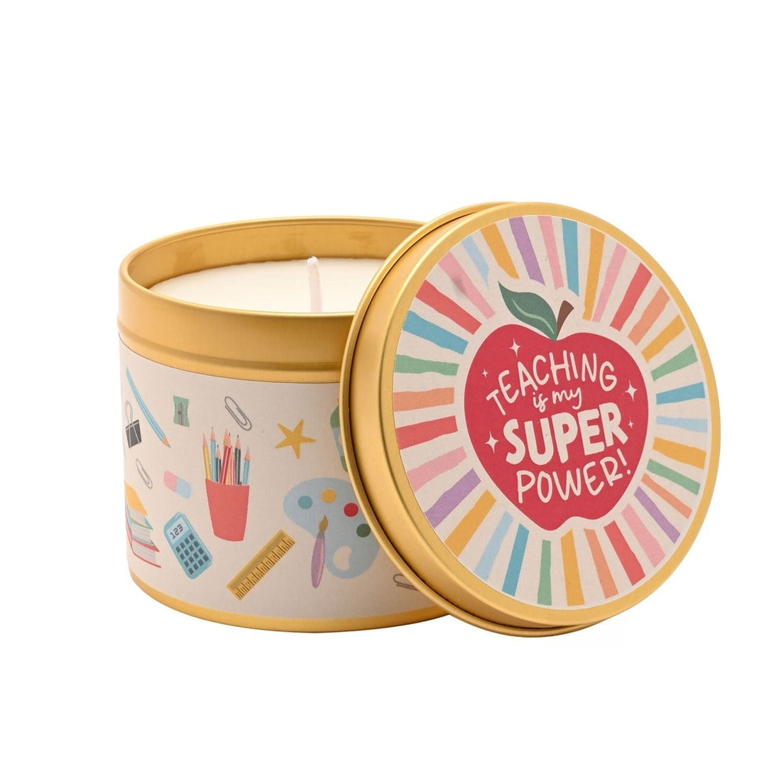 School Years Tin Candle 180g - 7.5cm x 6cm - RUTHERFORD & Co