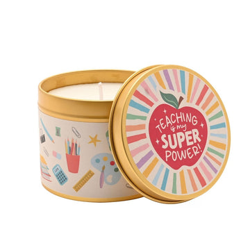 School Years Tin Candle 180g - 7.5cm x 6cm - RUTHERFORD & Co