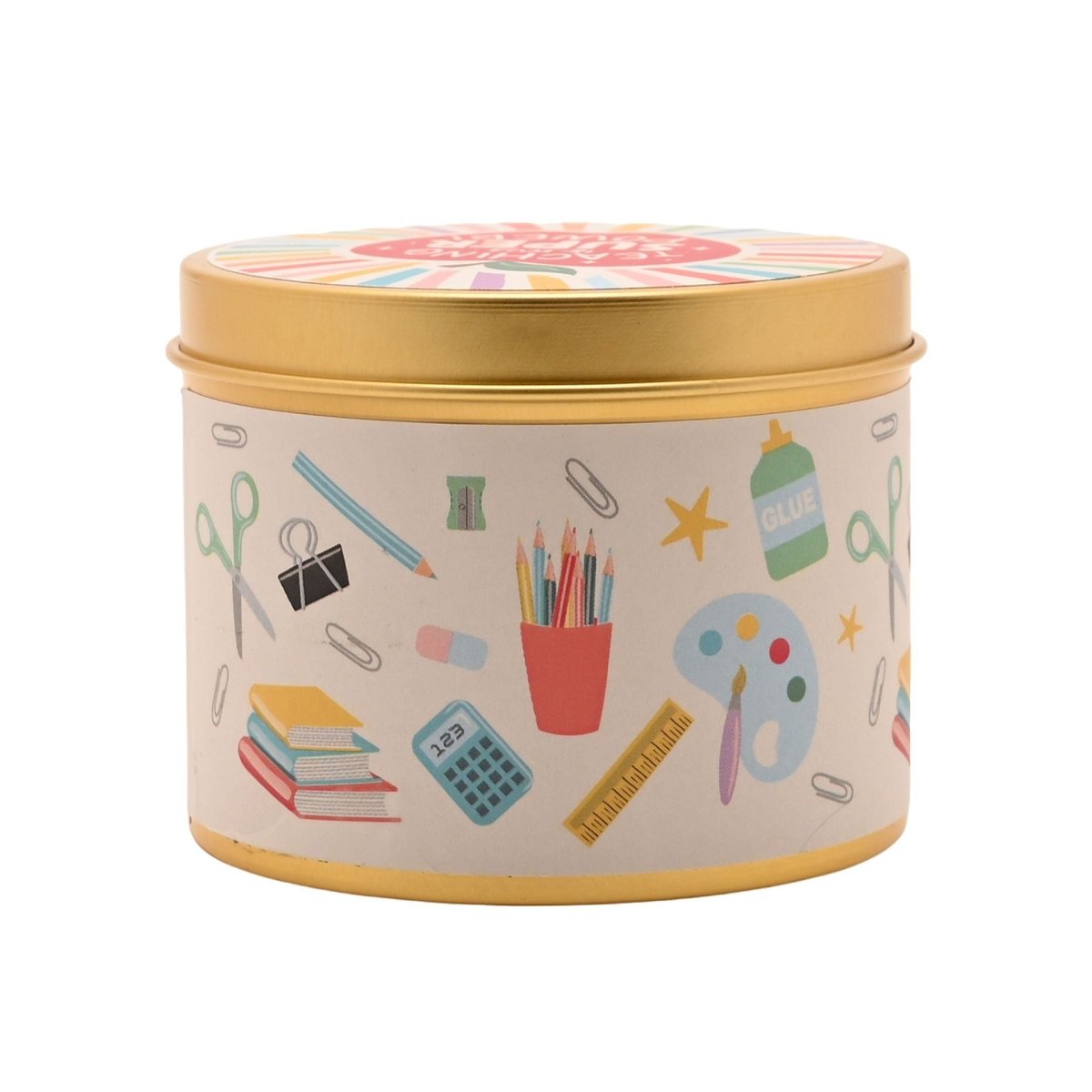 School Years Tin Candle 180g - 7.5cm x 6cm - RUTHERFORD & Co