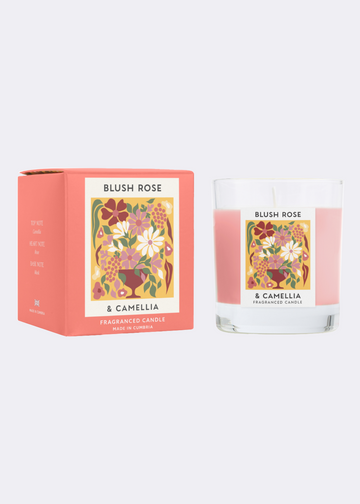 Blush rose candle