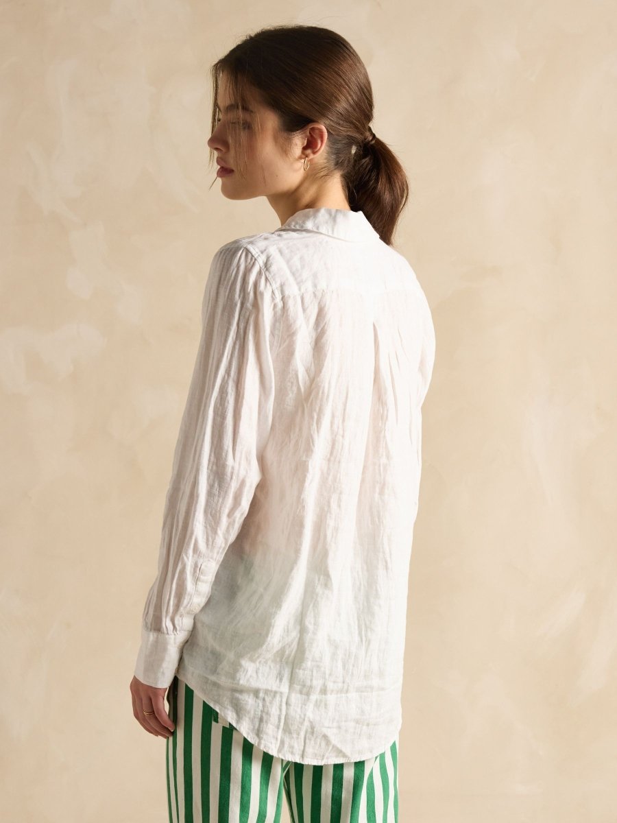 Selene White 100% Linen Shirt - RUTHERFORD & Co