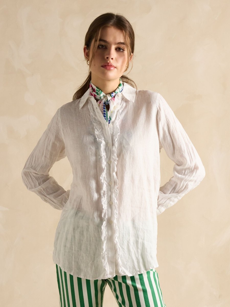 Selene White 100% Linen Shirt - RUTHERFORD & Co