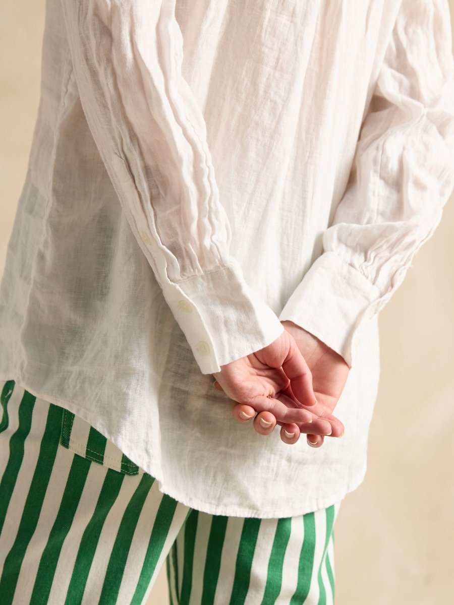 Selene White 100% Linen Shirt - RUTHERFORD & Co