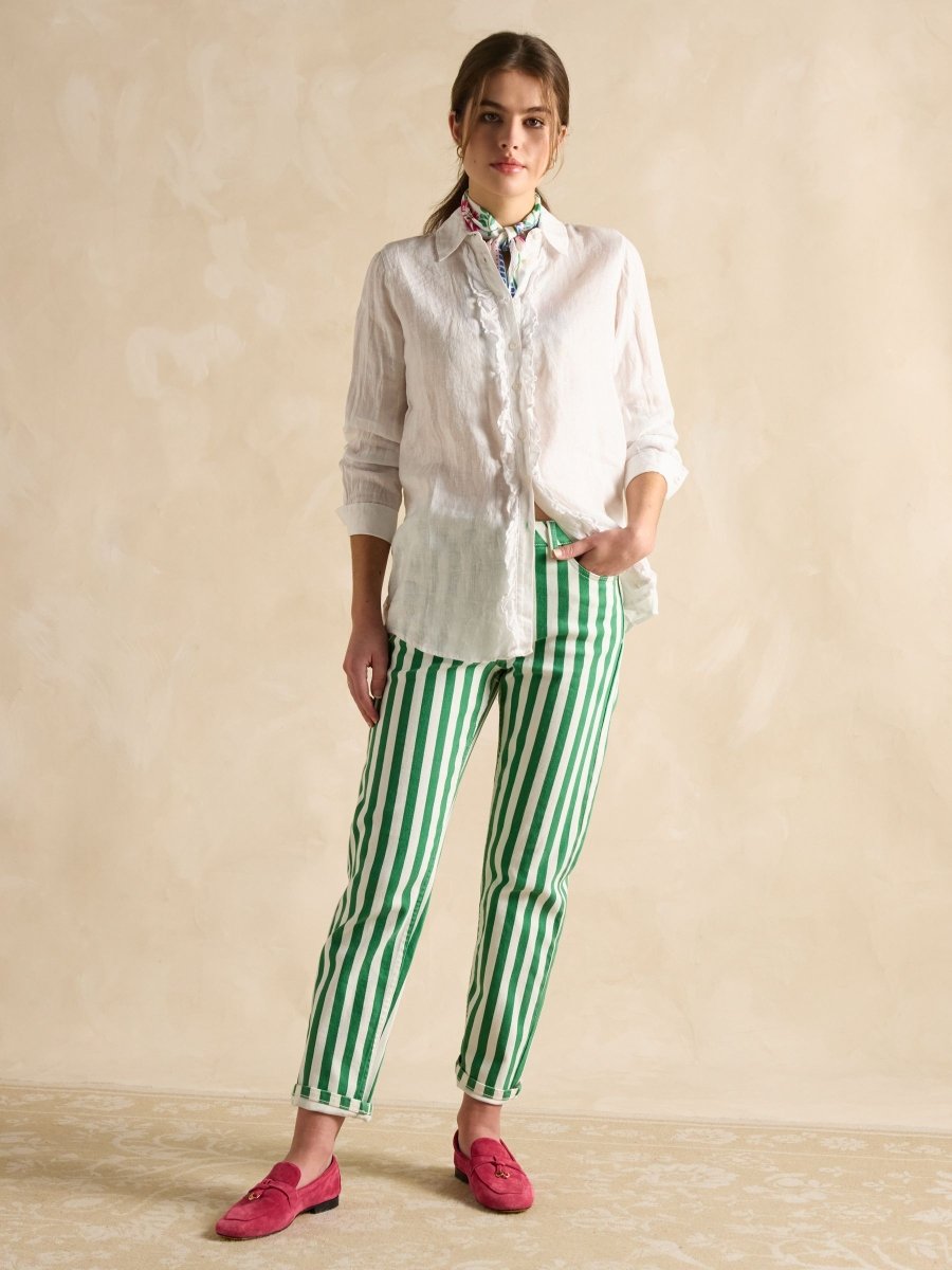 Selene White 100% Linen Shirt - RUTHERFORD & Co