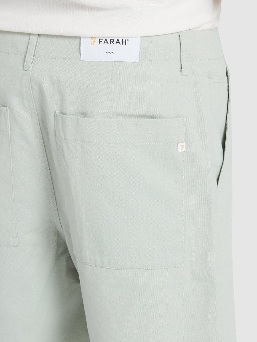Sepel Twill Shorts In Grove Green - RUTHERFORD & Co