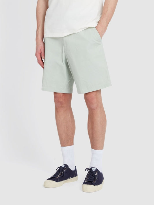 Sepel Twill Shorts In Grove Green - RUTHERFORD & Co