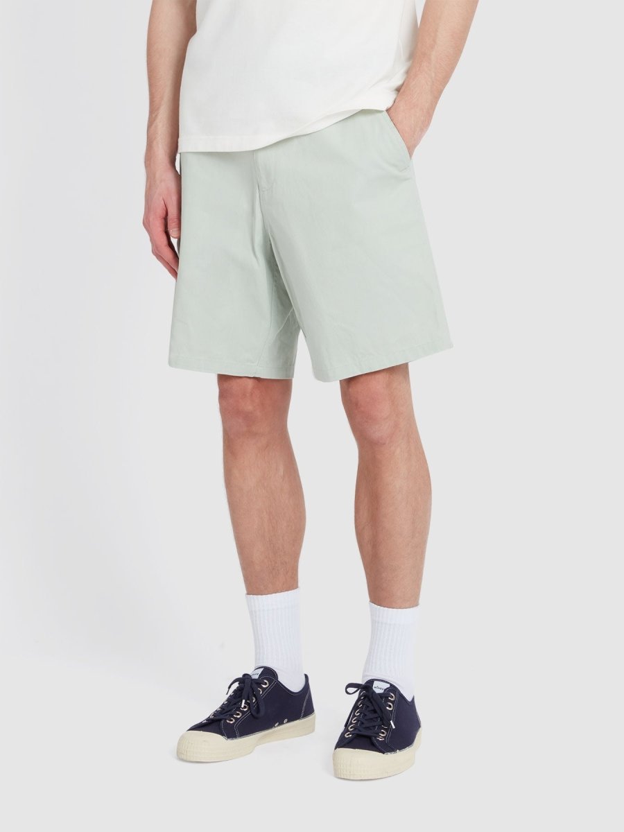 Sepel Twill Shorts In Grove Green - RUTHERFORD & Co