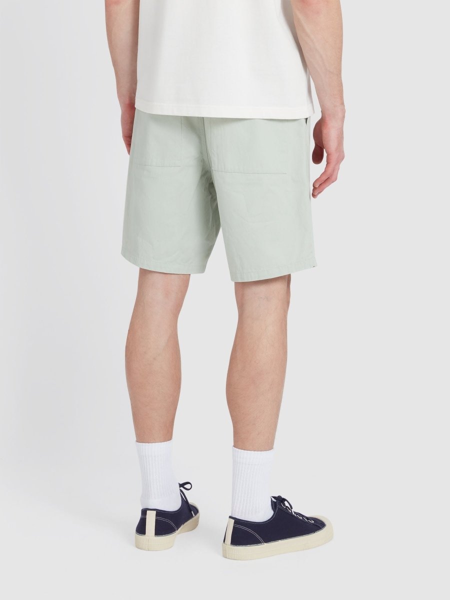 Sepel Twill Shorts In Grove Green - RUTHERFORD & Co