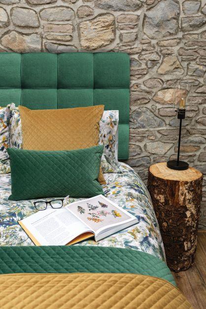Seren Duvet Set Blue/Ochre - RUTHERFORD & Co