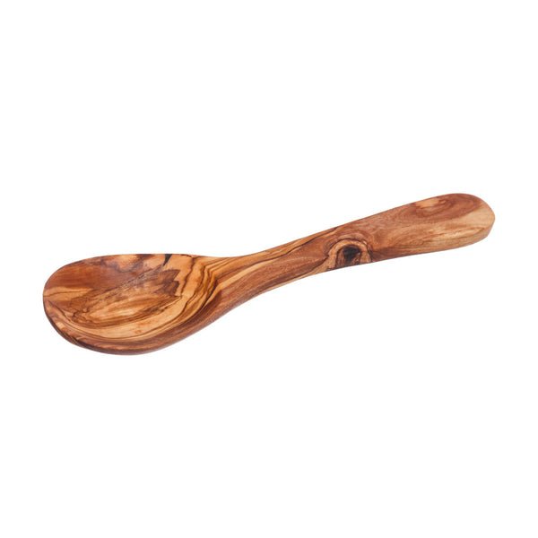 SERVING SPOON/OLIVE WOOD/14CM - RUTHERFORD & Co