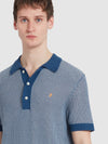 Sandford Knitted Polo Shirt In Cold Metal