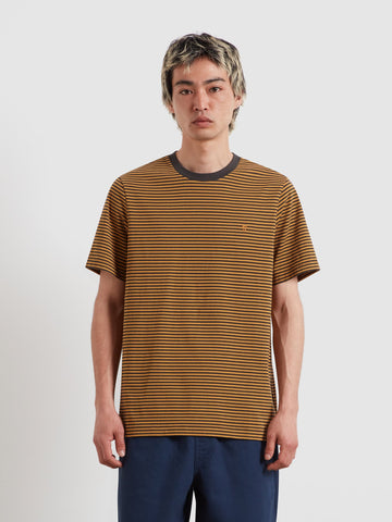 Castle Stripe T-Shirt In Washed Black