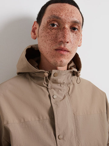 Shenley Hooded Jacket In Ashen Taupe - RUTHERFORD & Co