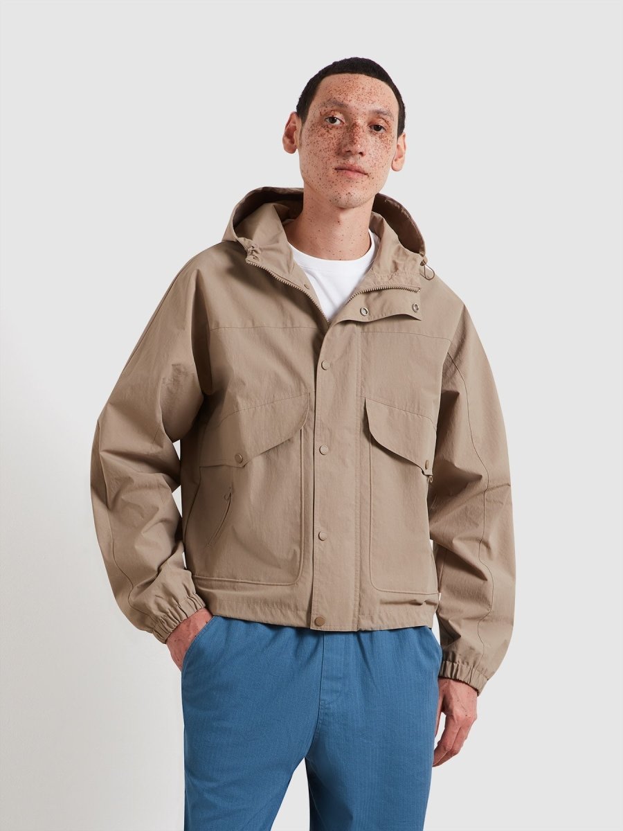 Shenley Hooded Jacket In Ashen Taupe - RUTHERFORD & Co