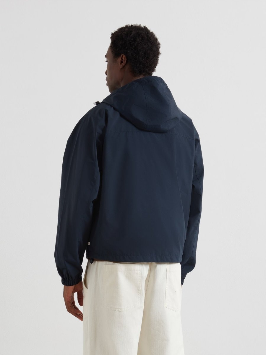 Shenley Hooded Jacket In True Navy - RUTHERFORD & Co