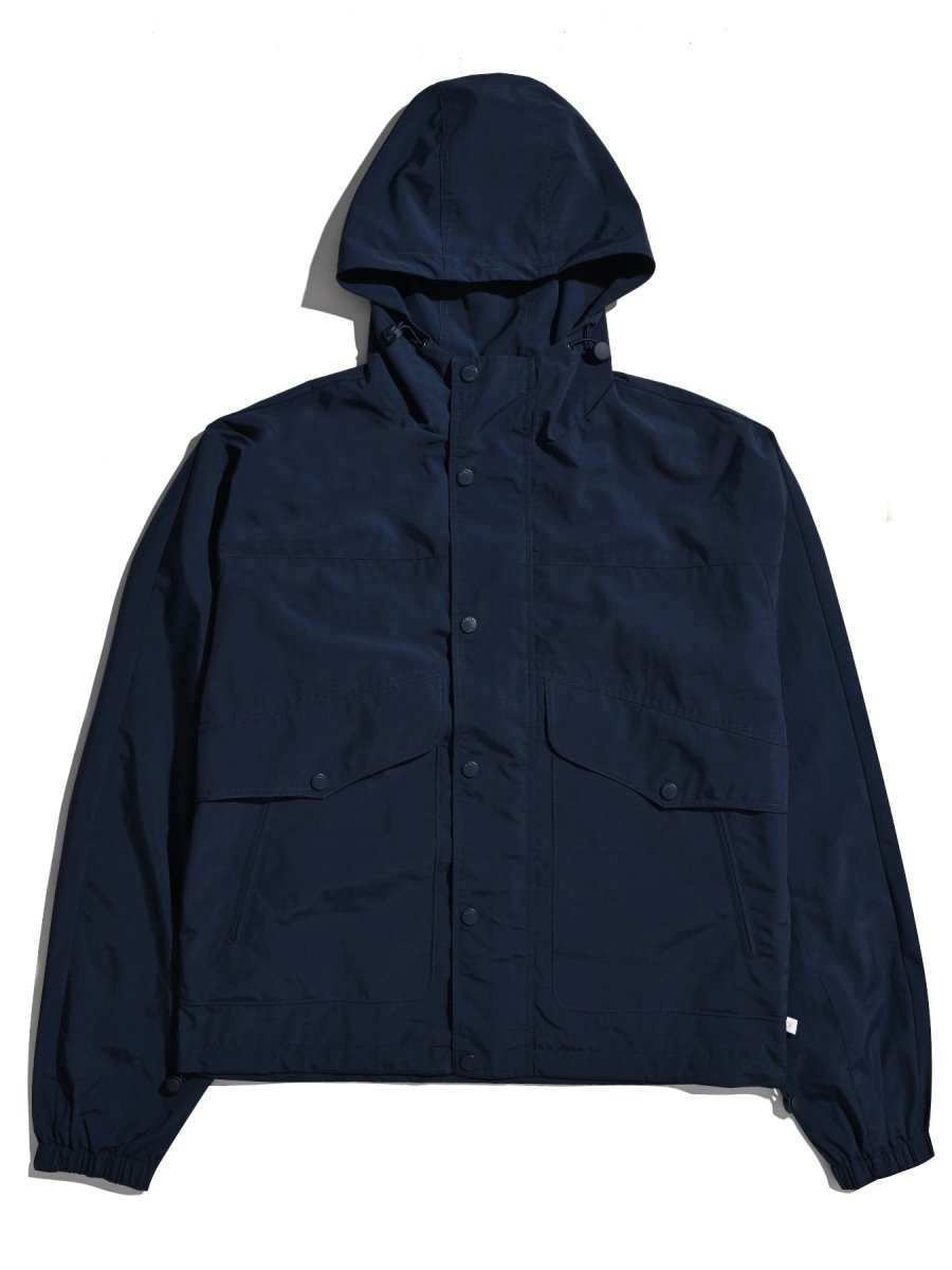 Shenley Hooded Jacket In True Navy - RUTHERFORD & Co