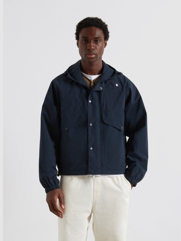 Shenley Hooded Jacket In True Navy - RUTHERFORD & Co