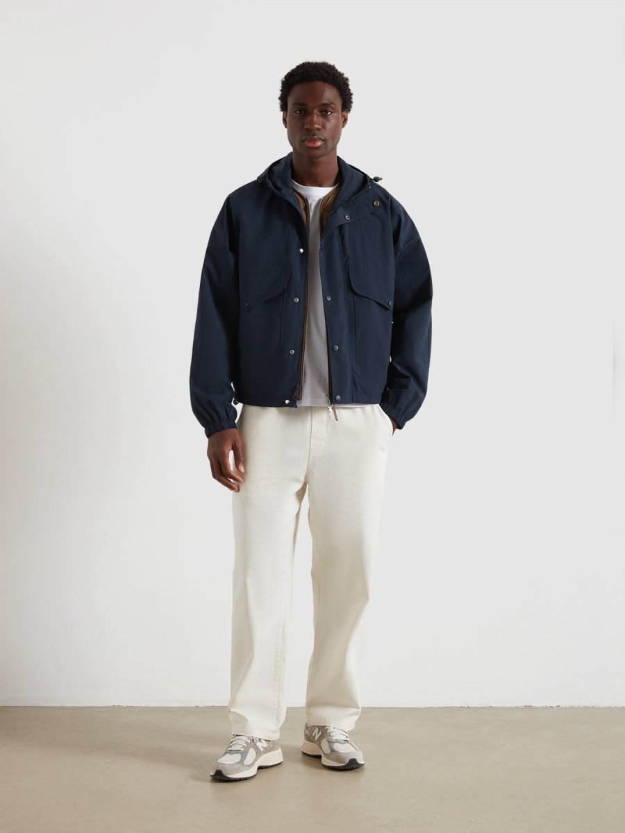 Shenley Hooded Jacket In True Navy - RUTHERFORD & Co