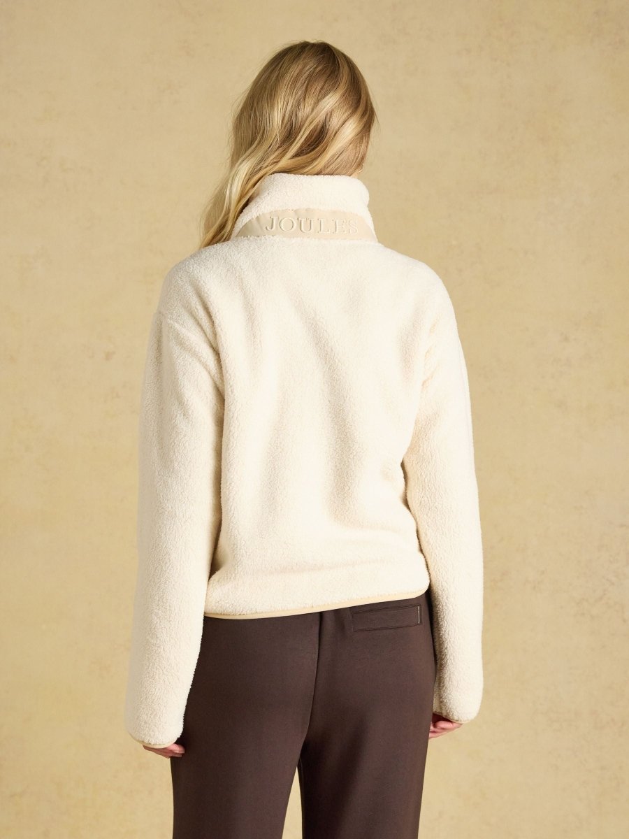 Short Tilly Cropped Quarter Zip Fleece - Cream - RUTHERFORD & Co