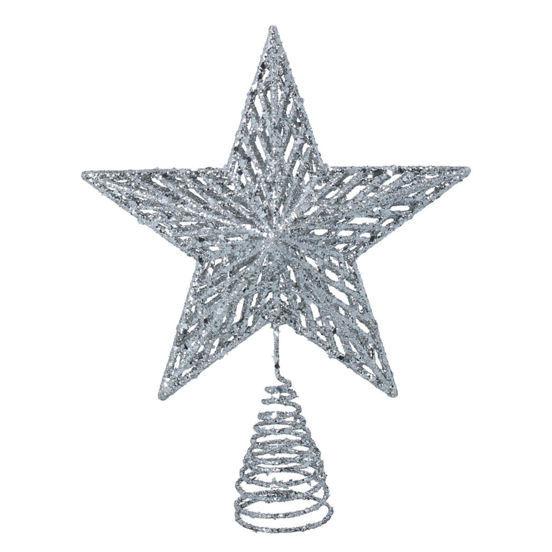 Silver Glitter Acrylic Tree Top Star - RUTHERFORD & Co