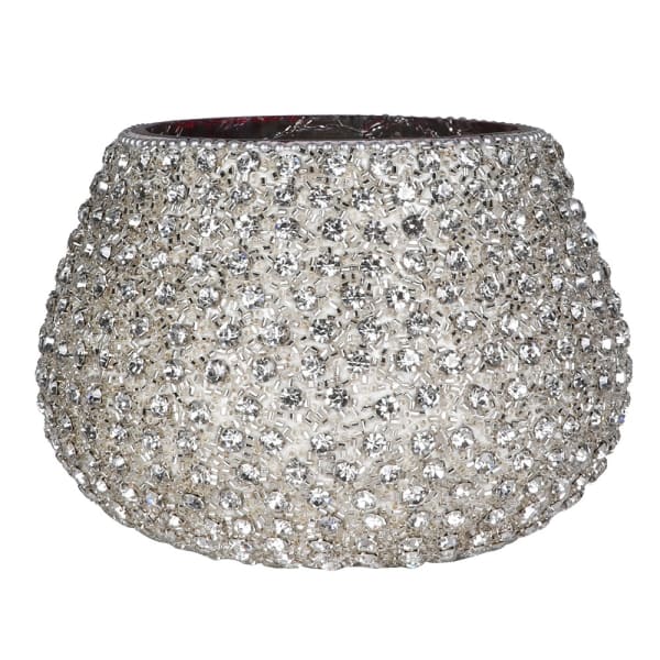 Silver Rhinestone Candle Holder - RUTHERFORD & Co