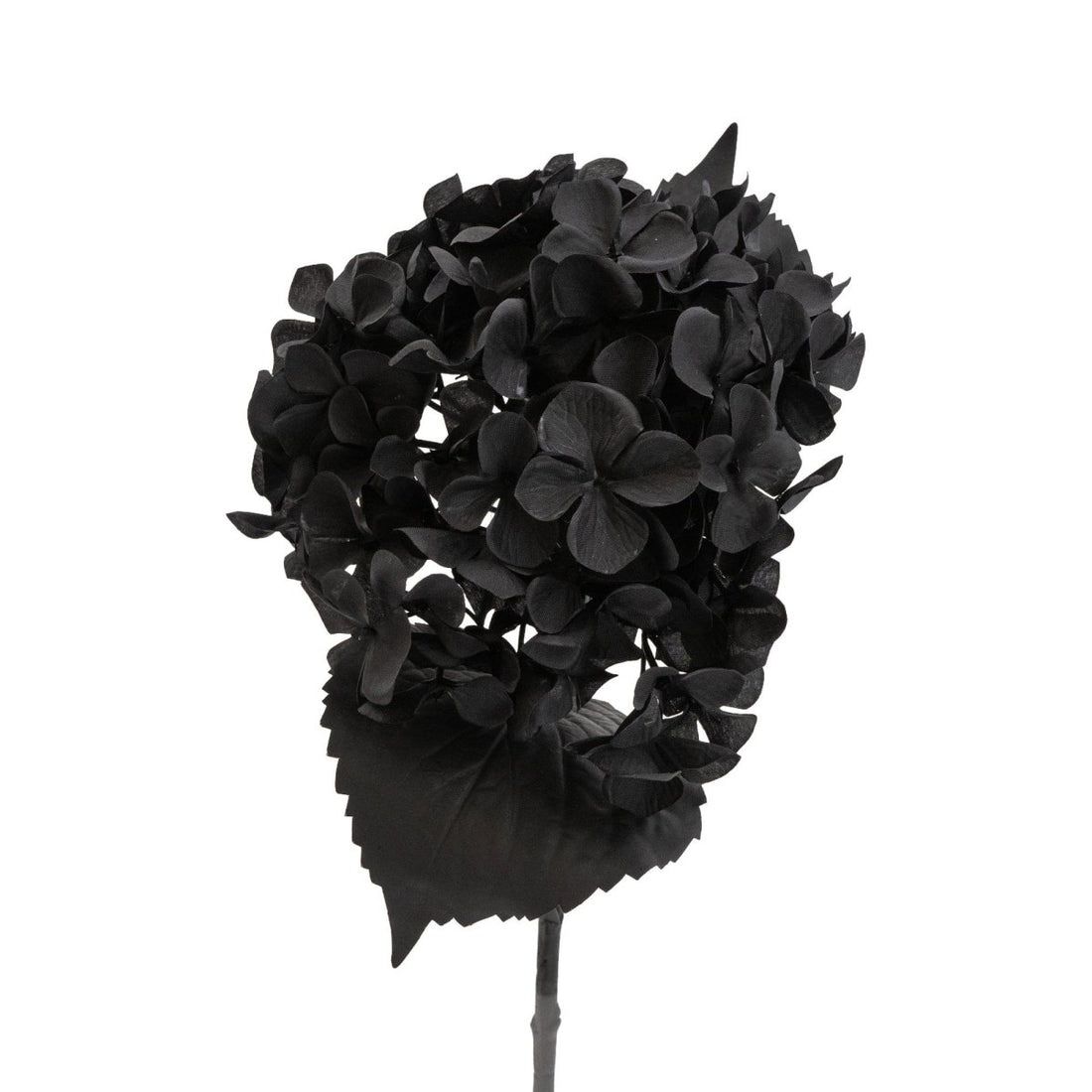 Single Hydrangea Faux Stem 46cm - Black - RUTHERFORD & Co