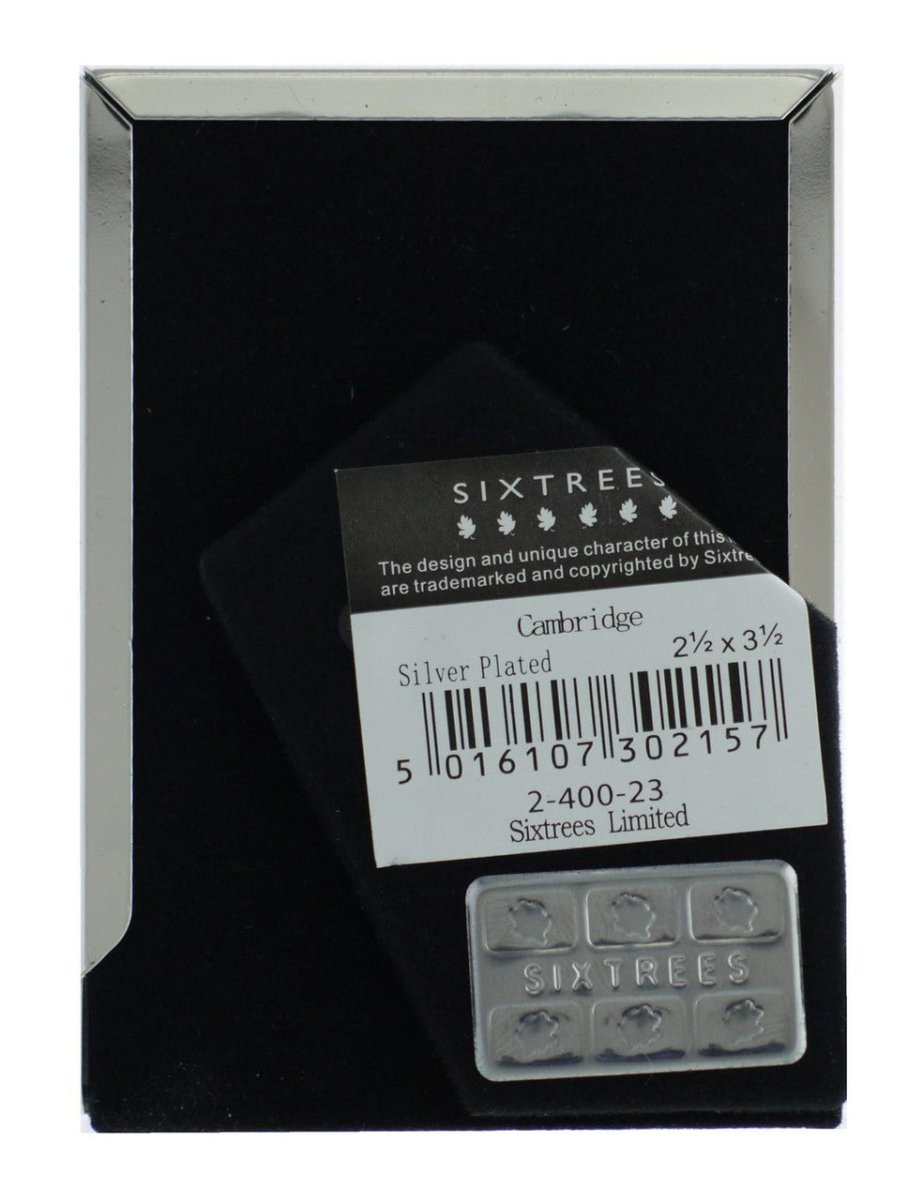 Sixtrees 2.5 x 3.5-inch Cambridge Narrow Rim Silver Plated - RUTHERFORD & Co