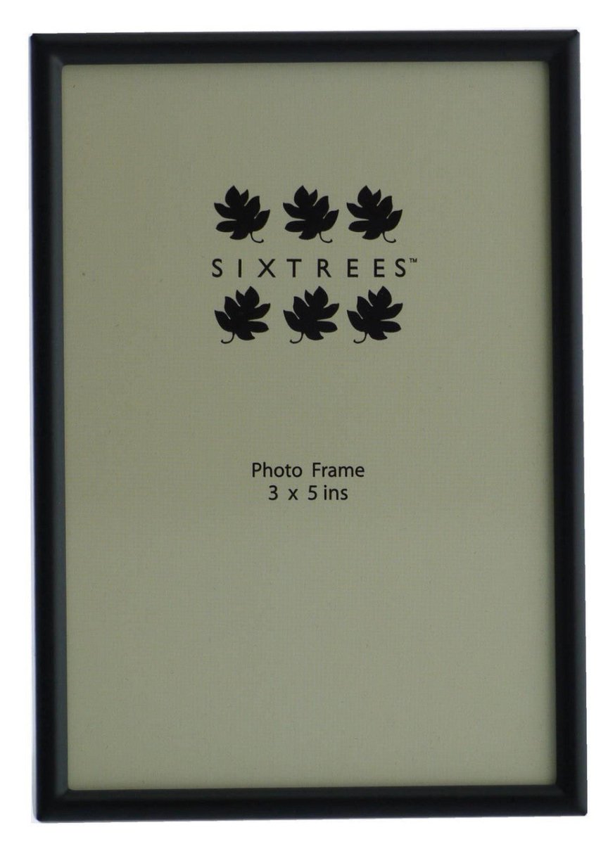 Sixtrees Cambourne Satin Black Metal 3 x 5 inch Photo Frame - RUTHERFORD & Co