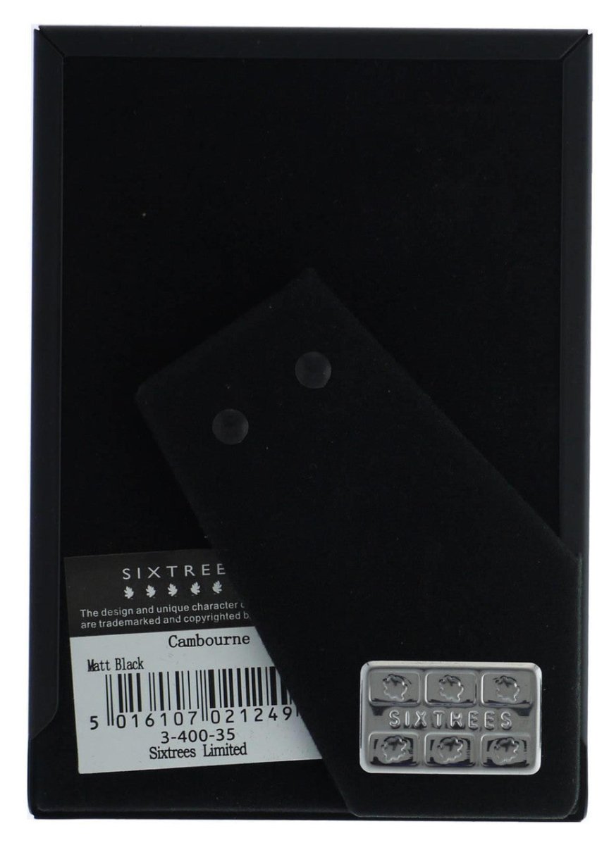 Sixtrees Cambourne Satin Black Metal 3 x 5 inch Photo Frame - RUTHERFORD & Co