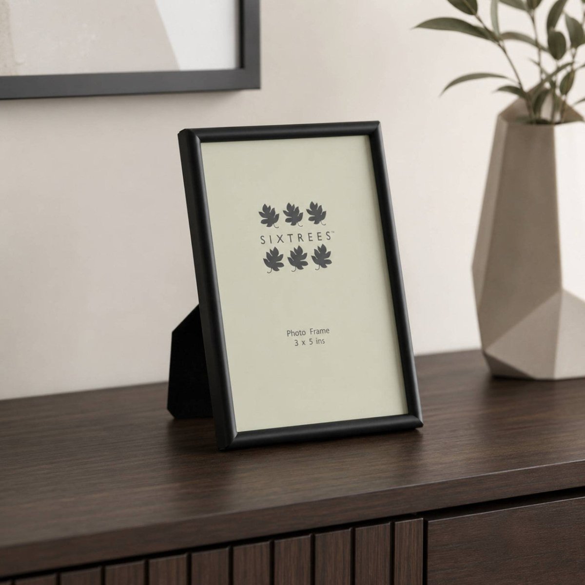 Sixtrees Cambourne Satin Black Metal 3 x 5 inch Photo Frame - RUTHERFORD & Co