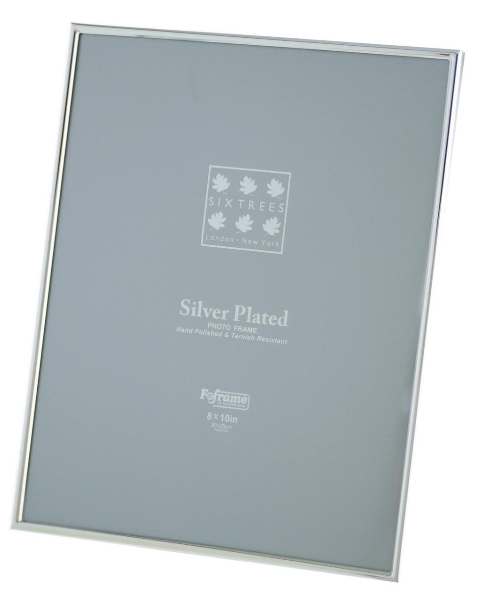 Sixtrees Cambridge 10 x 8-inch Narrow Rim Silver Plated - RUTHERFORD & Co