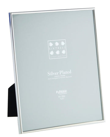 Sixtrees Cambridge 10 x 8-inch Narrow Rim Silver Plated - RUTHERFORD & Co
