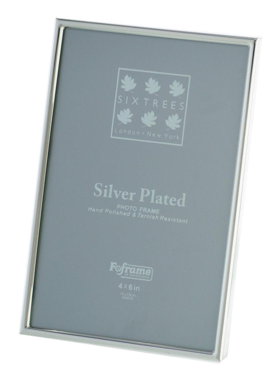 Sixtrees Cambridge 6 x 4-inch Narrow Rim Silver - RUTHERFORD & Co