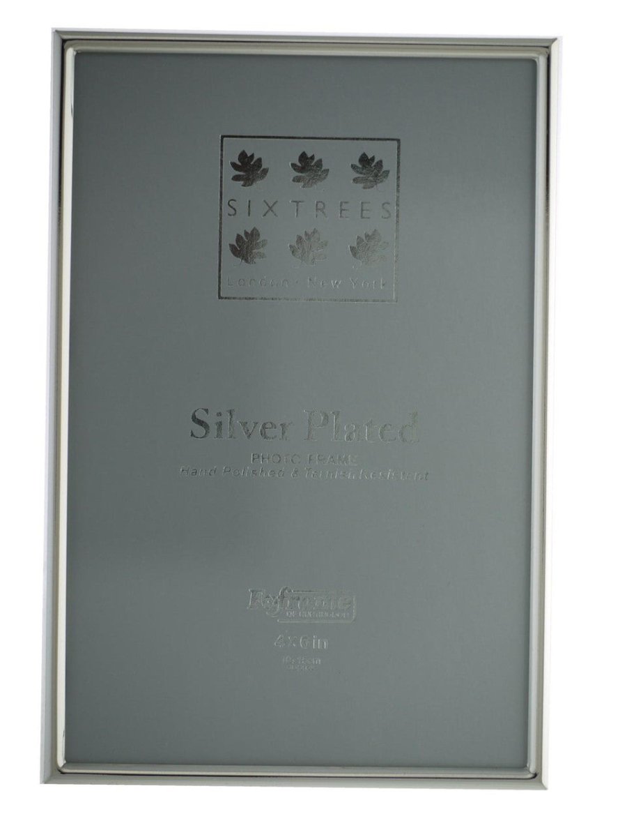 Sixtrees Cambridge 6 x 4-inch Narrow Rim Silver - RUTHERFORD & Co