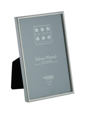 Sixtrees Cambridge 6 x 4-inch Narrow Rim Silver - RUTHERFORD & Co