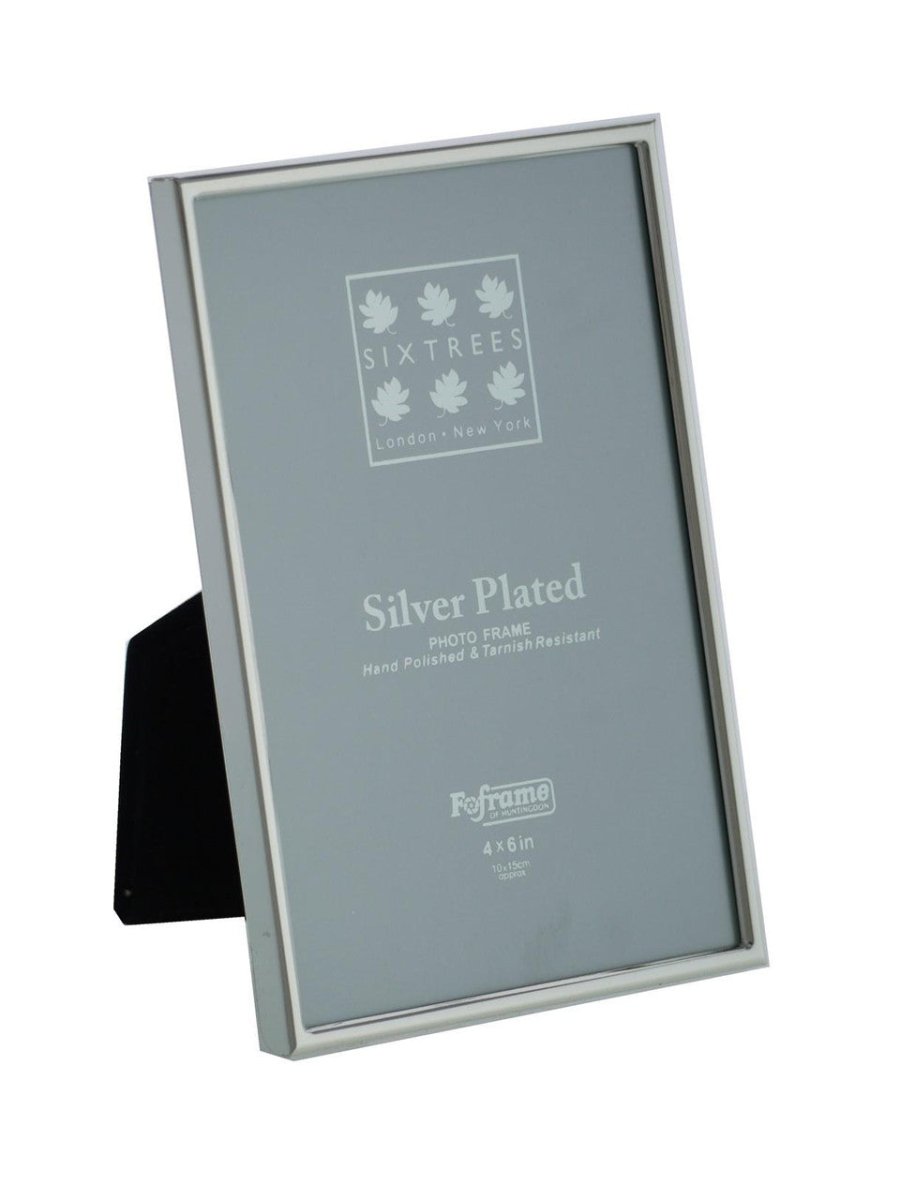 Sixtrees Cambridge 6 x 4-inch Narrow Rim Silver - RUTHERFORD & Co