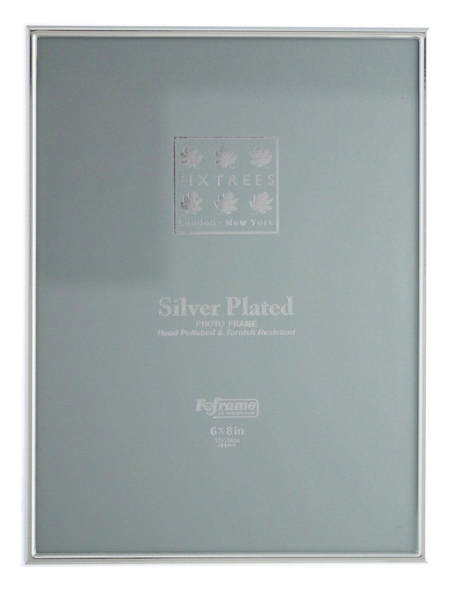 Sixtrees Cambridge 8 x 6-inch Narrow Rim Silver - RUTHERFORD & Co