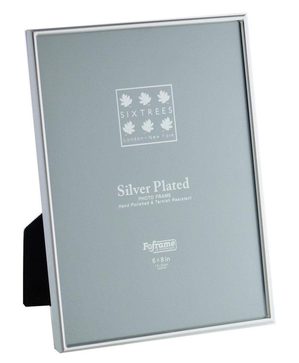 Sixtrees Cambridge 8 x 6-inch Narrow Rim Silver - RUTHERFORD & Co