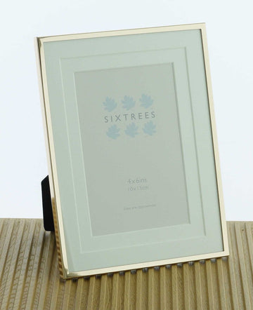 Sixtrees Park Lane Gold 6 x 4 inch Photoframe - RUTHERFORD & Co