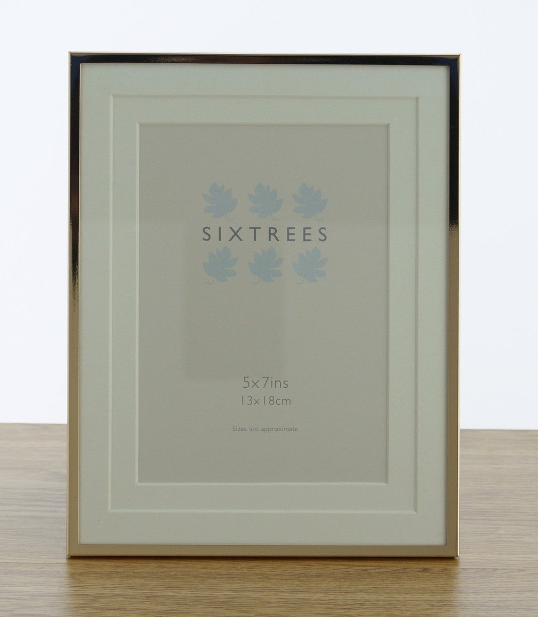 Sixtrees Park Lane Gold 7 x 5 inch Photoframe - RUTHERFORD & Co