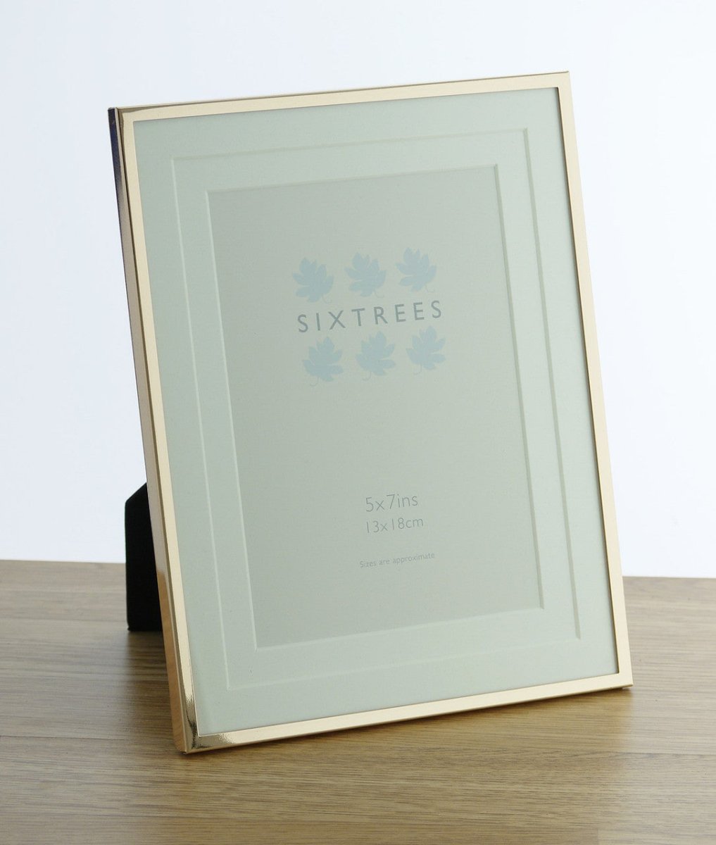 Sixtrees Park Lane Gold 7 x 5 inch Photoframe - RUTHERFORD & Co