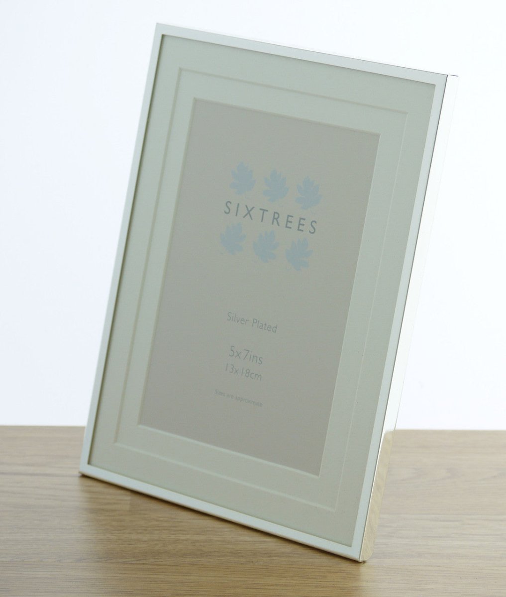 Sixtrees Park Lane Silver Plated 7x5 inch Photoframe - RUTHERFORD & Co