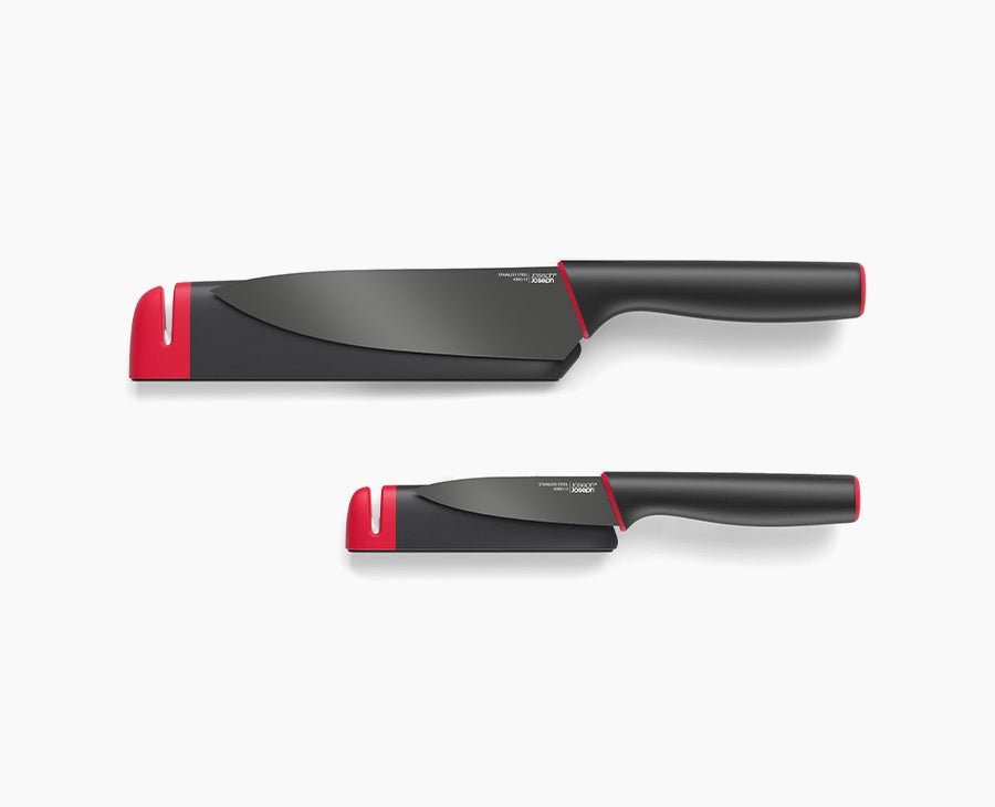 Slice&Sharpen™ Set of 2 Knives with Sharpening Sheaths - RUTHERFORD & Co