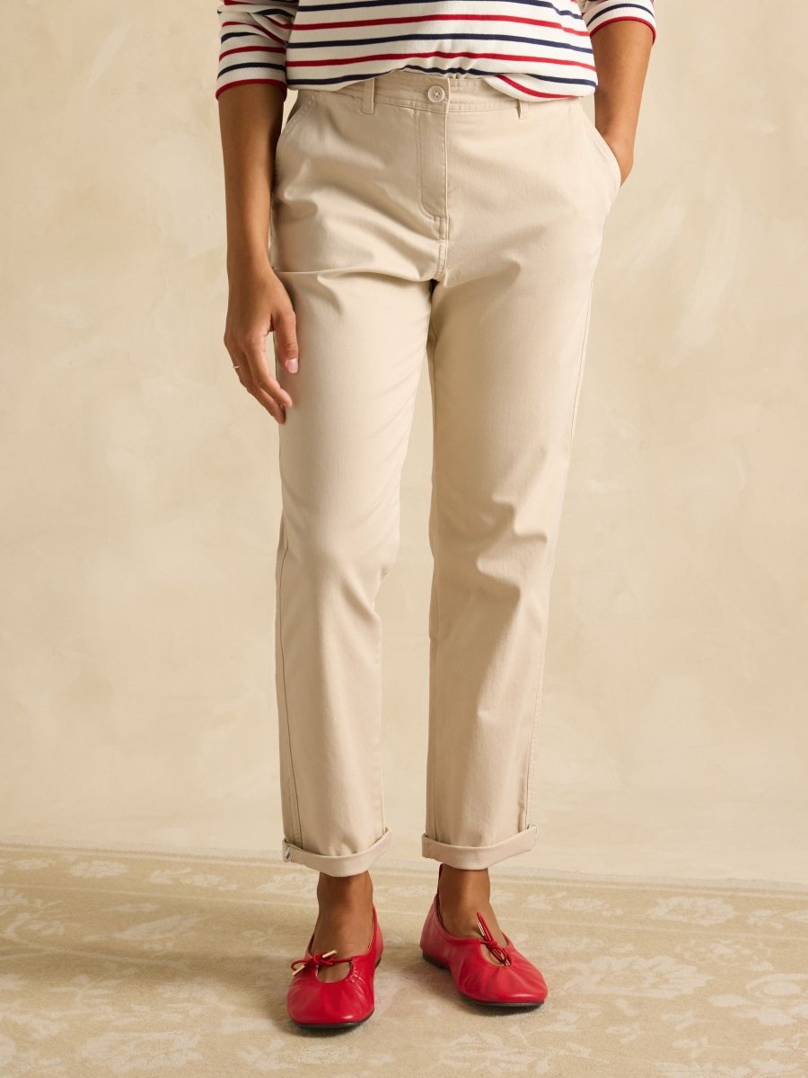 Slim Fit Sand Chino Trousers - RUTHERFORD & Co