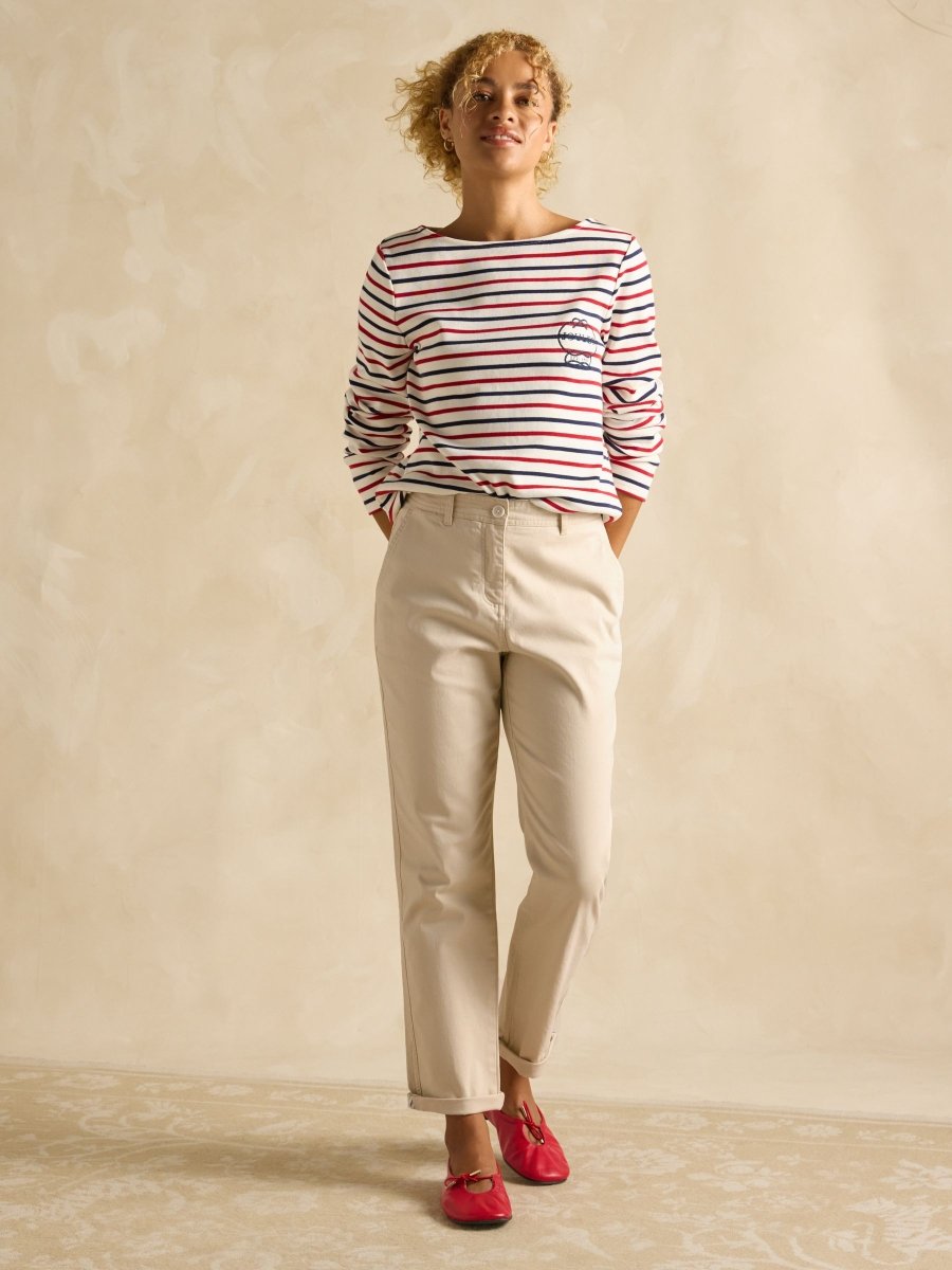 Slim Fit Sand Chino Trousers - RUTHERFORD & Co