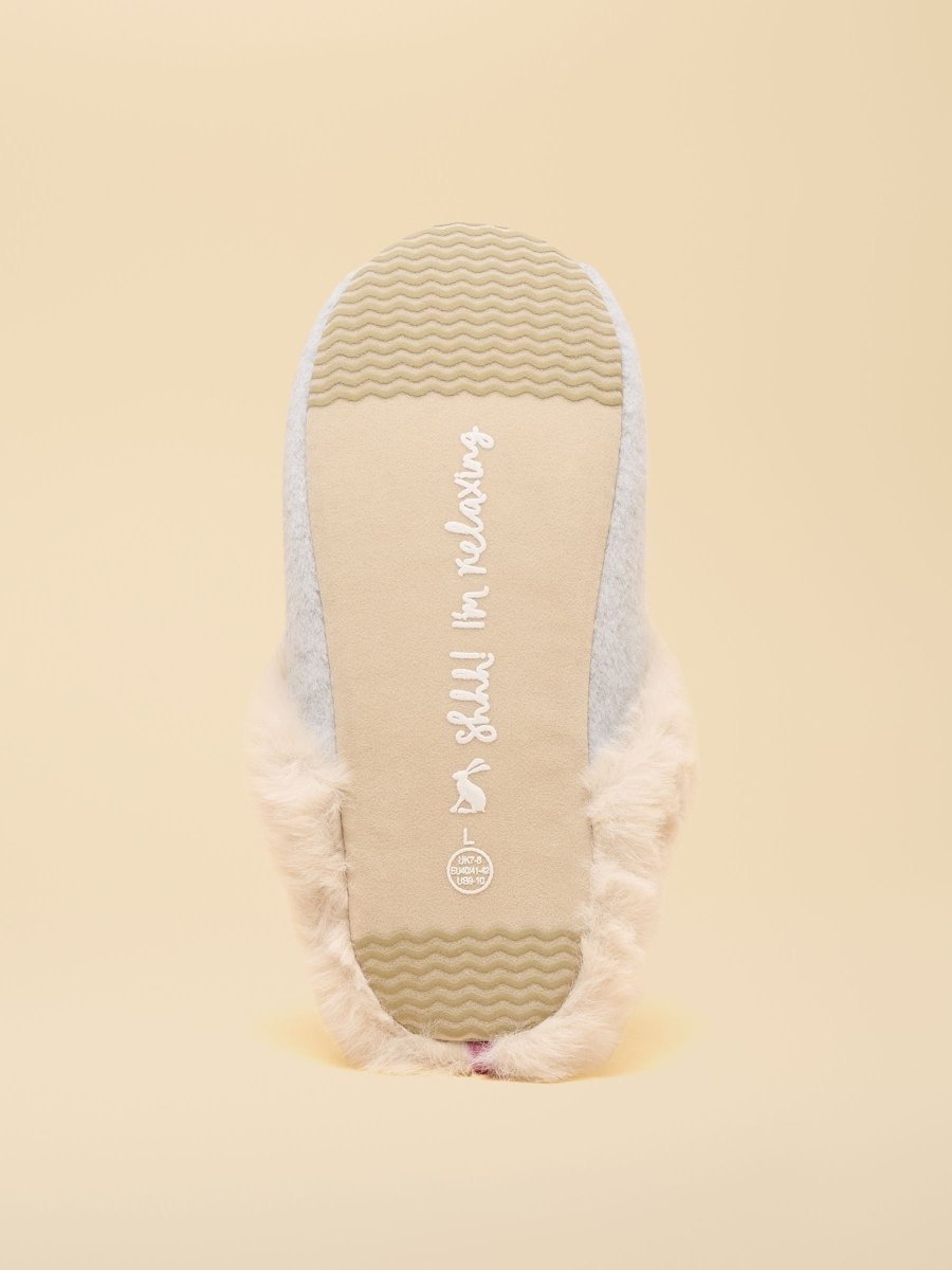 Slippet Luxe Grey Artwork Slipper - RUTHERFORD & Co