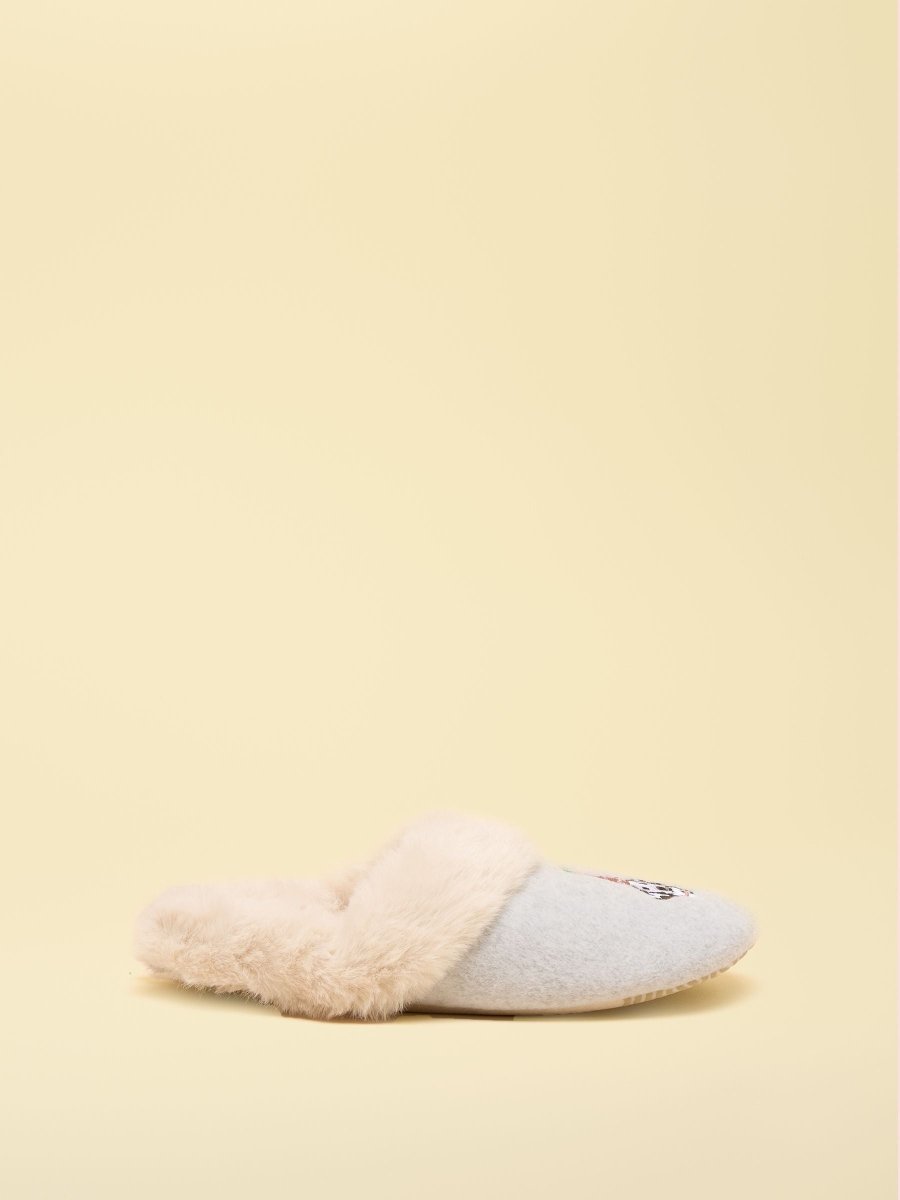 Slippet Luxe Grey Artwork Slipper - RUTHERFORD & Co