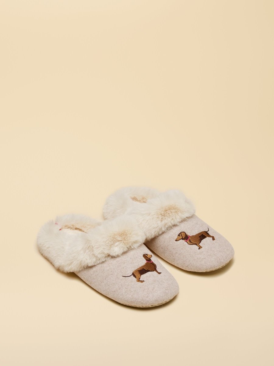 Slippet Luxe Oatmeal Artwork Slipper - RUTHERFORD & Co
