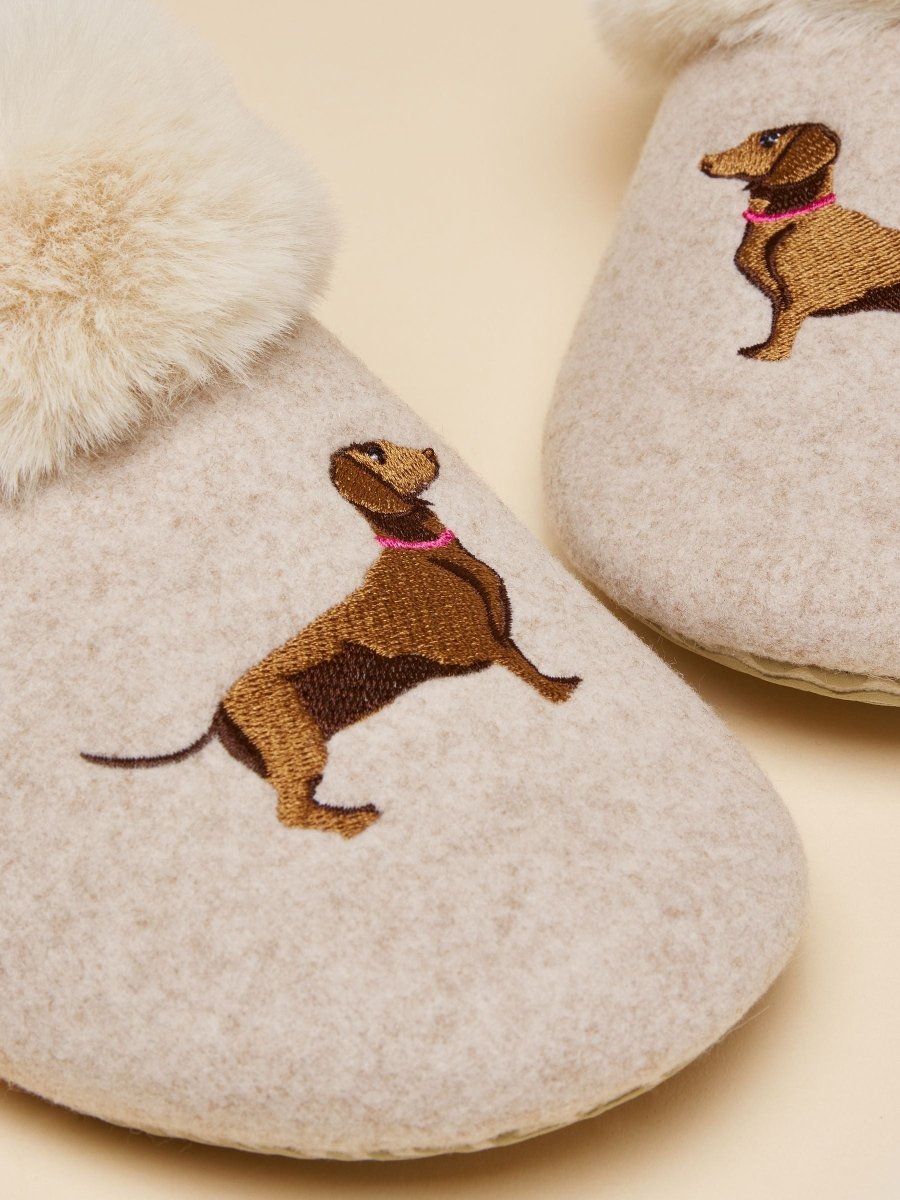 Slippet Luxe Oatmeal Artwork Slipper - RUTHERFORD & Co